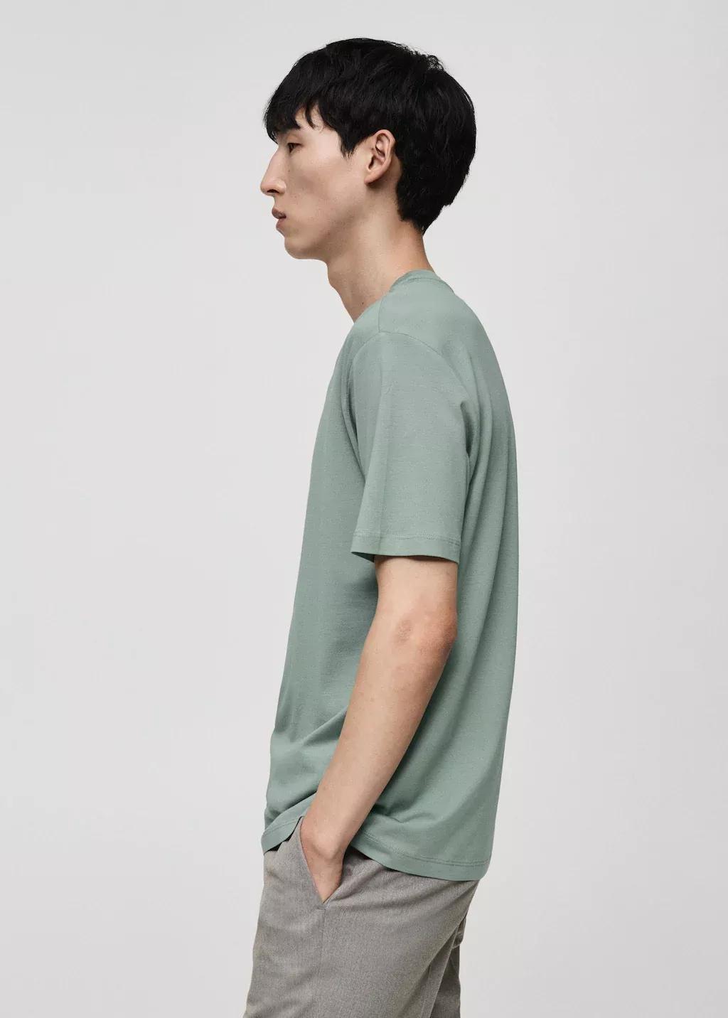 GREEN 100% cotton T-shirt regular fit, , large image number 3