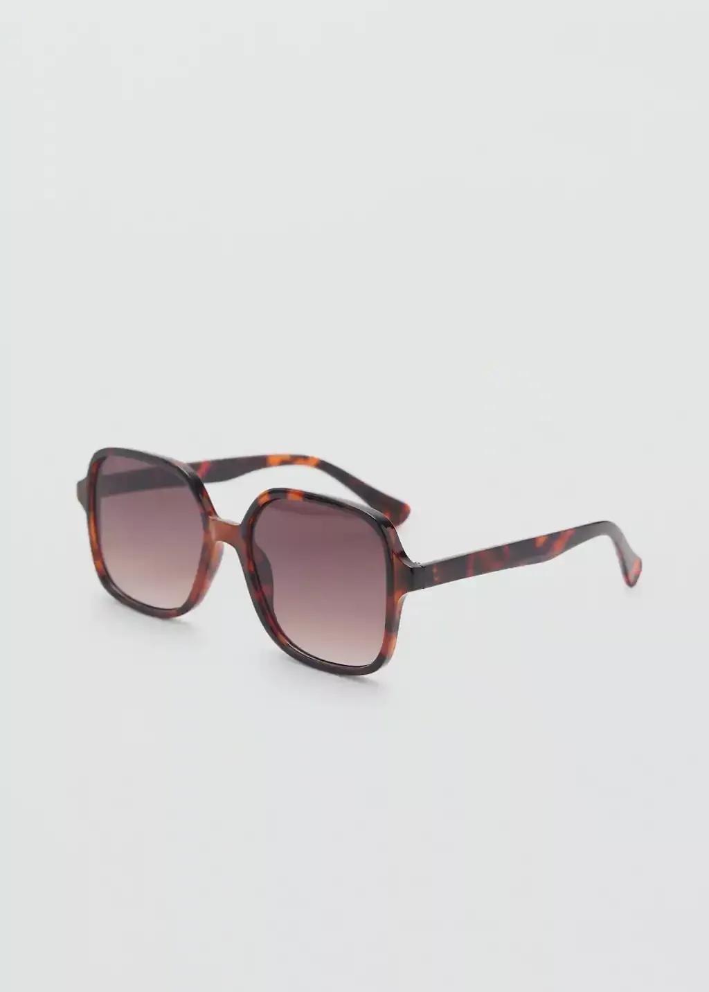 Brown Squared Frame Sunglasses, , medium