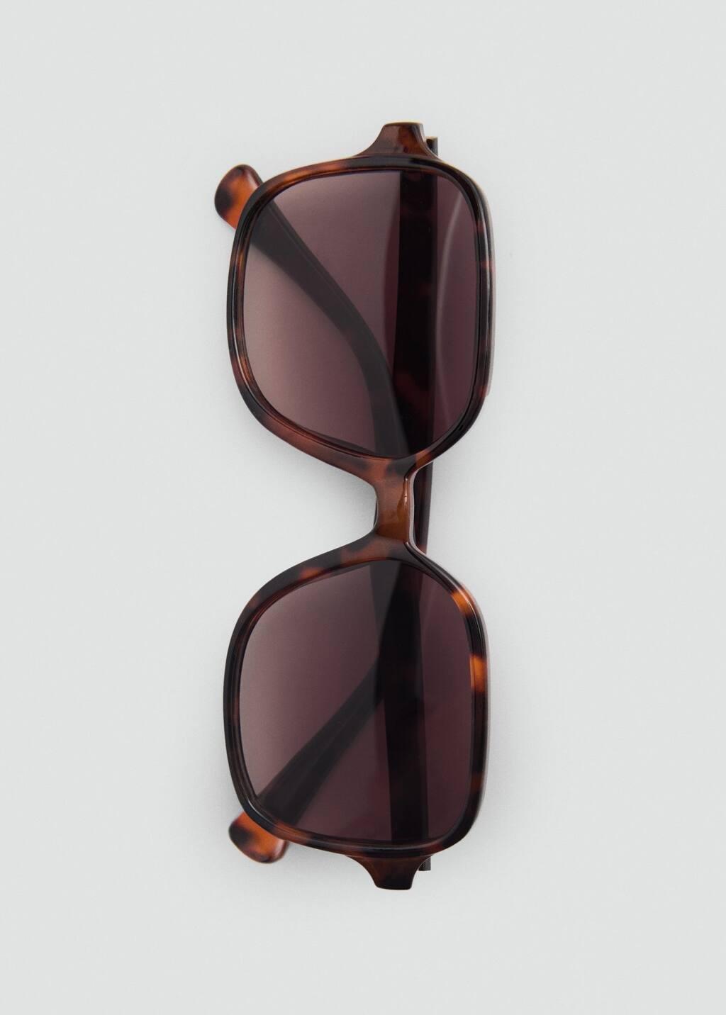 Brown Squared Frame Sunglasses, Dark Brown, large image number 2