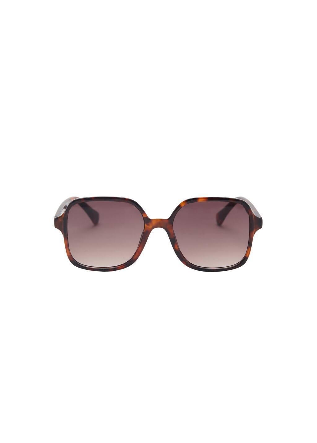 Brown Squared Frame Sunglasses, Dark Brown, large image number 3