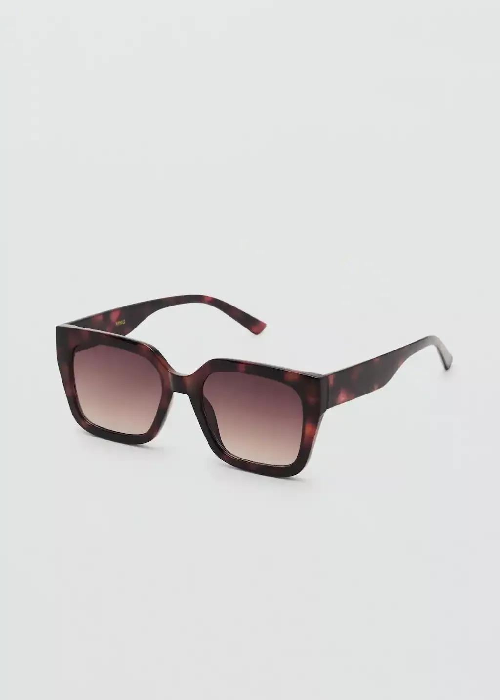 Brown Squared Frame Sunglasses, , medium