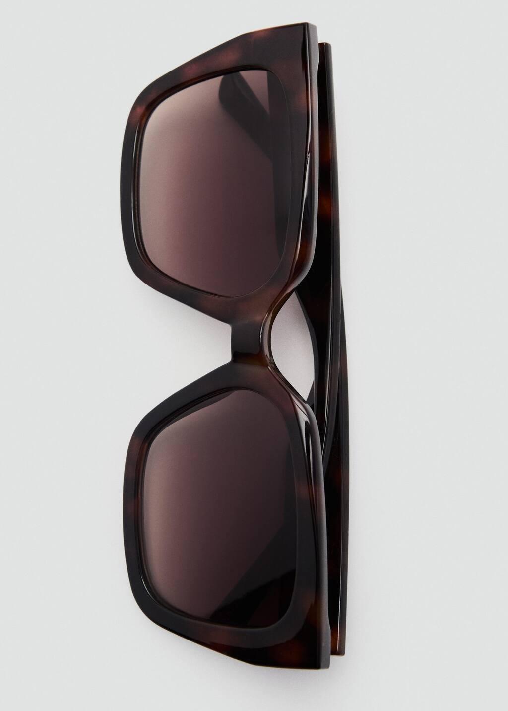 Brown Squared Frame Sunglasses, Dark Brown, large image number 2