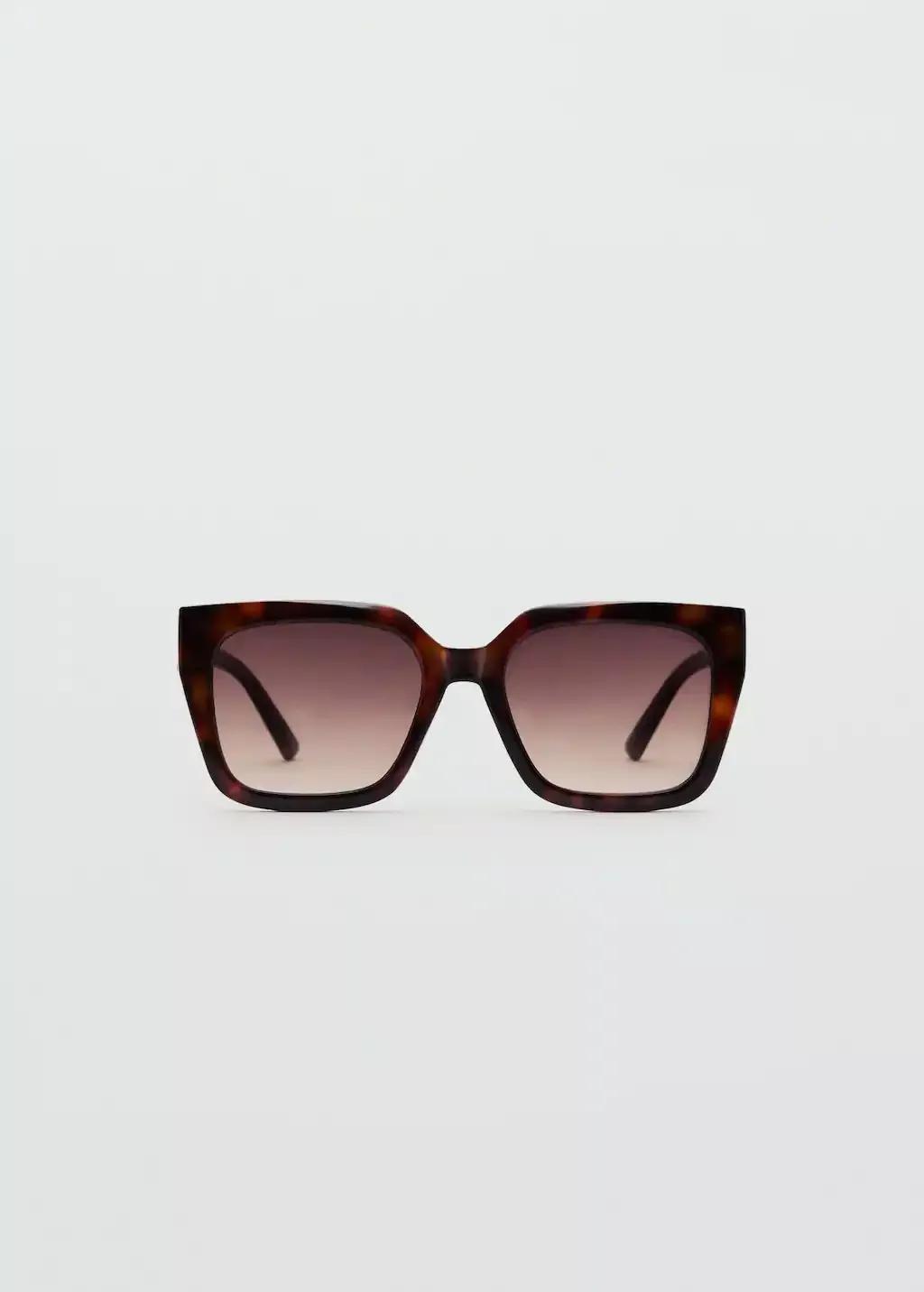 Brown Squared Frame Sunglasses, Dark Brown, large image number 3