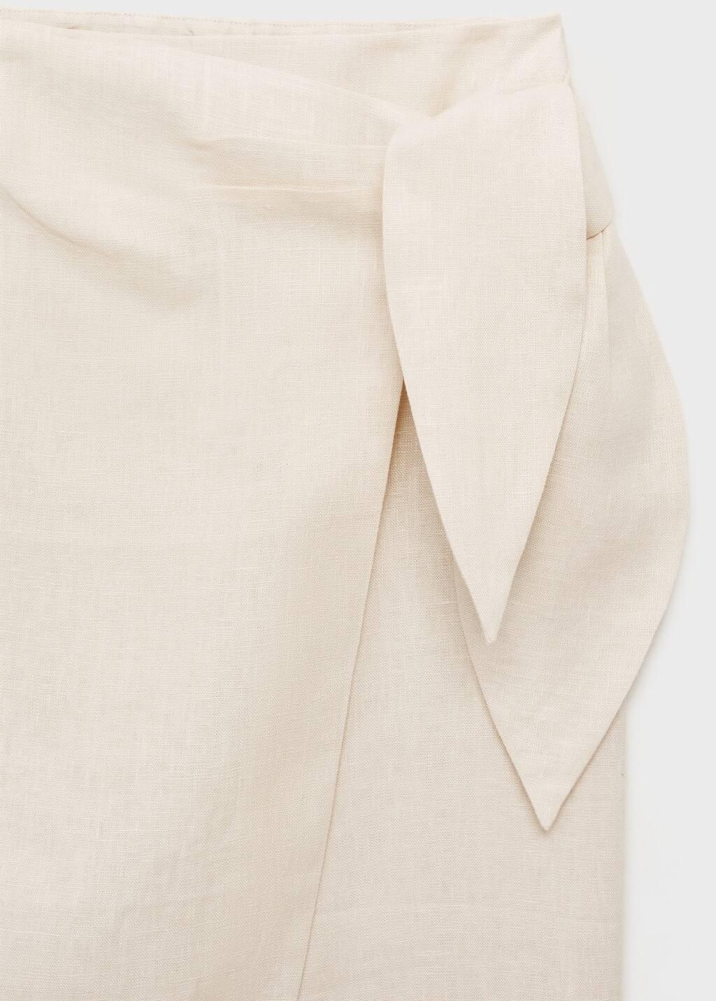Grey Lt Pastel Linen Sarong Skirt, , large image number 4