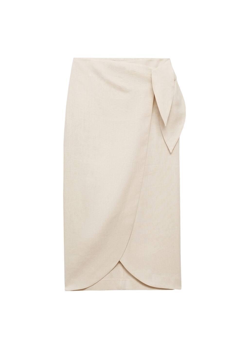 Grey Lt Pastel Linen Sarong Skirt, , large image number 8