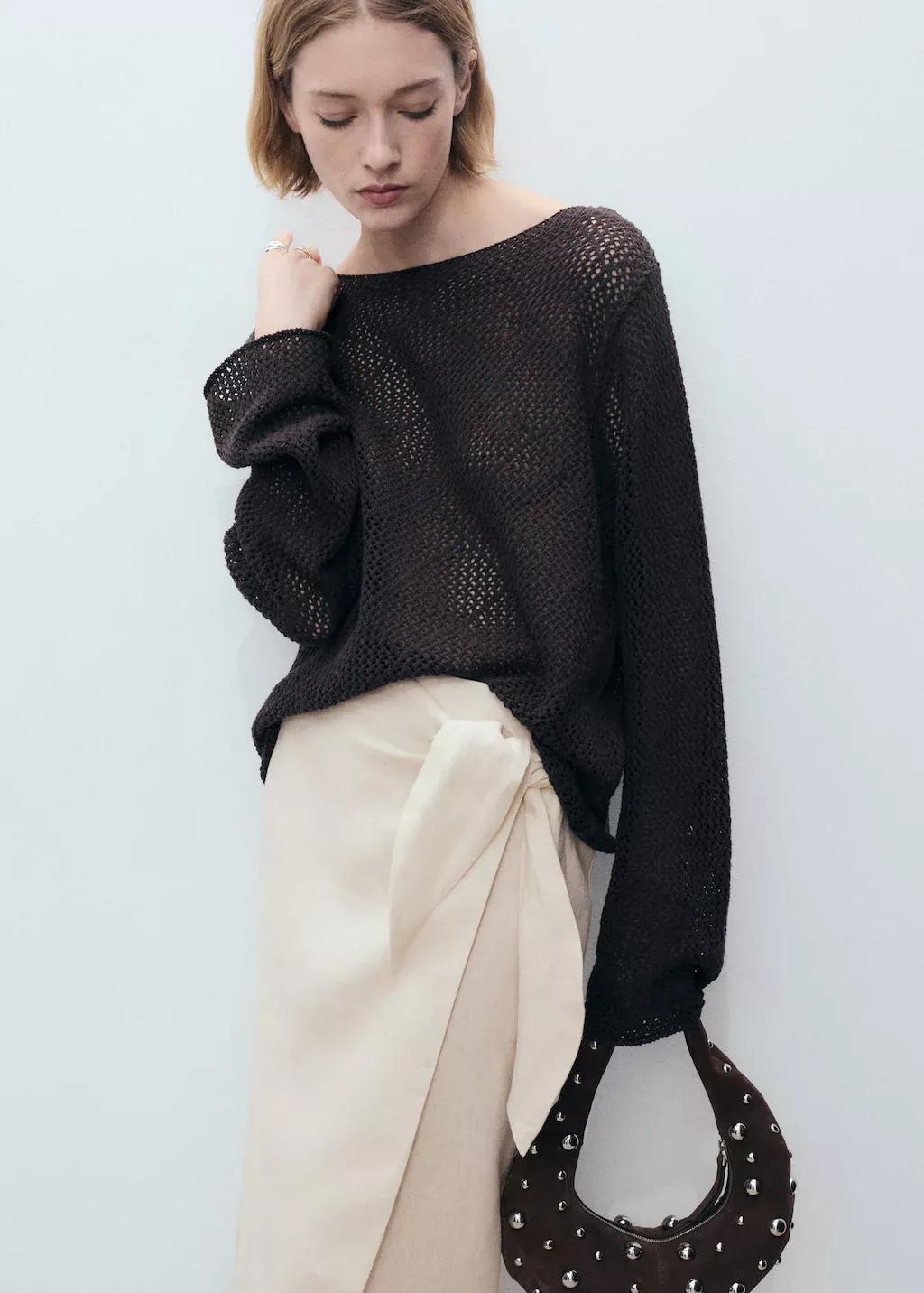 Grey Lt Pastel Linen Sarong Skirt, 0201_06, large image number 9