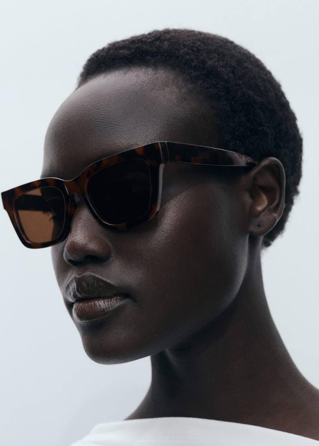 Brown Squared Frame Sunglasses, 0201_32, large image number 4