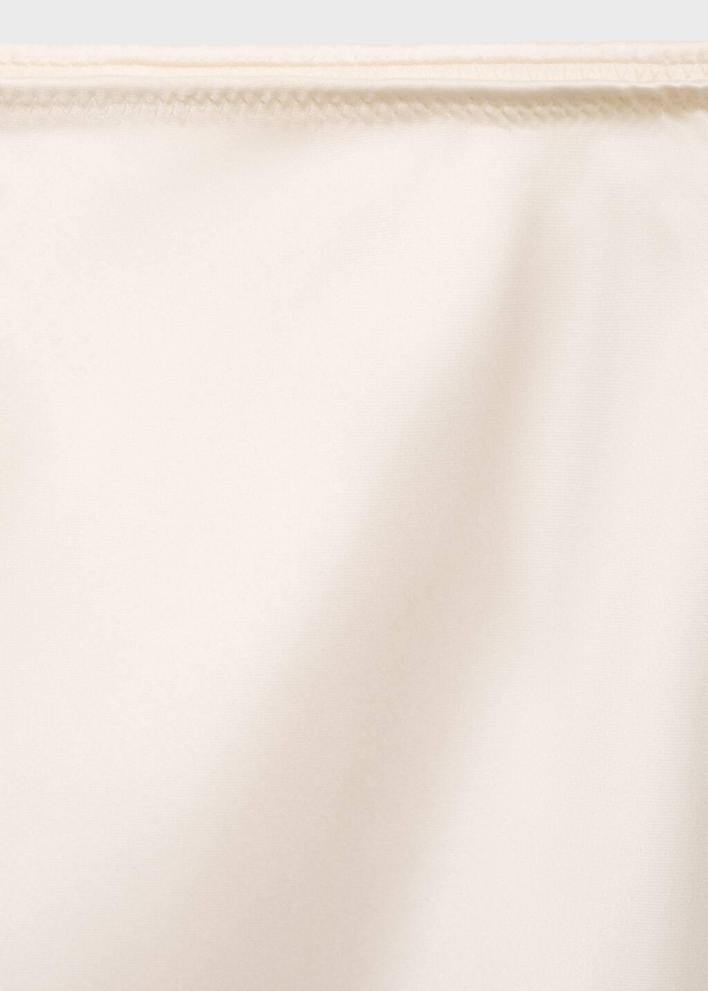 Beige Midi Satin Skirt, , large image number 4