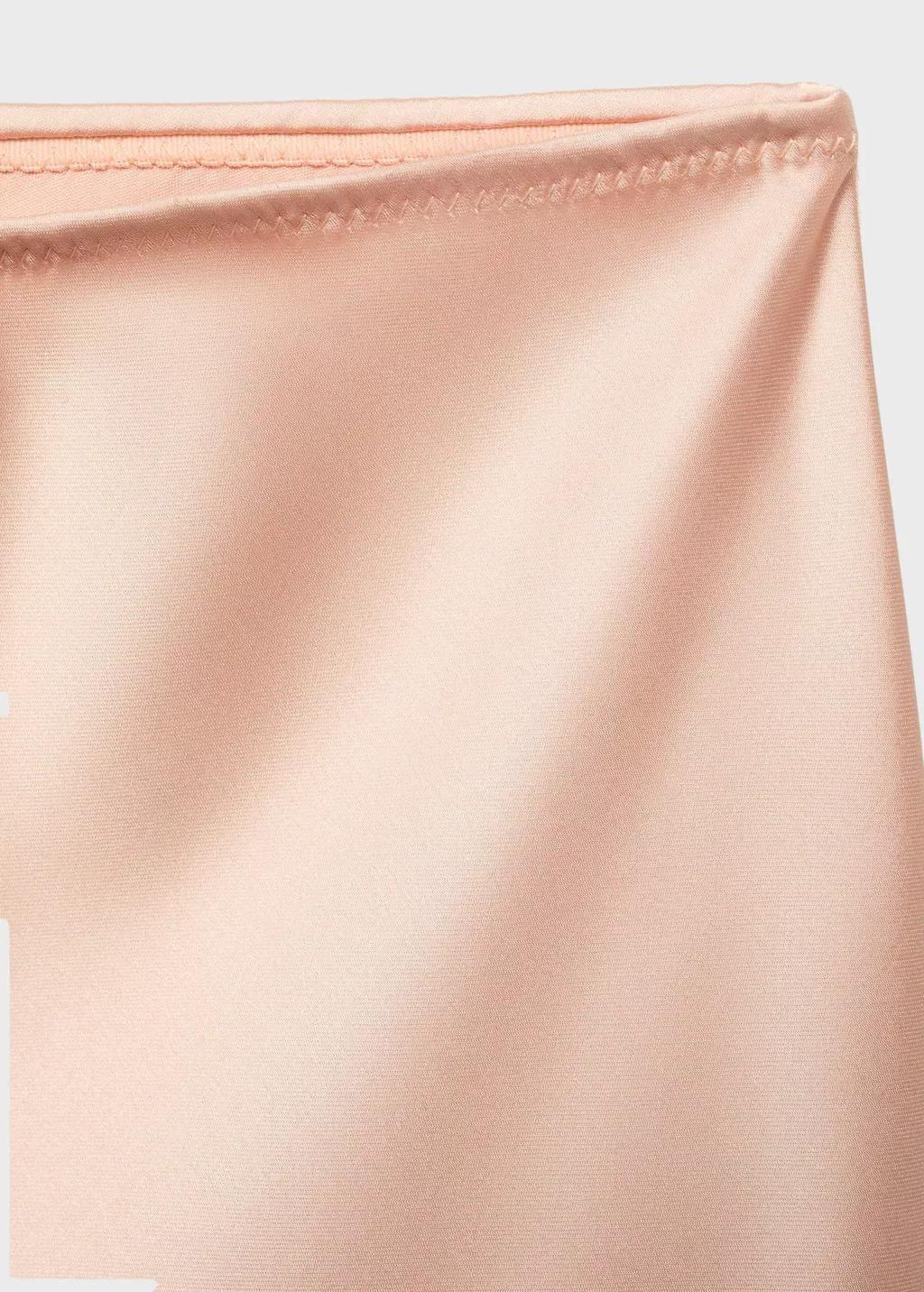 LT-PASTEL ORANGE Midi satin skirt, , large image number 4