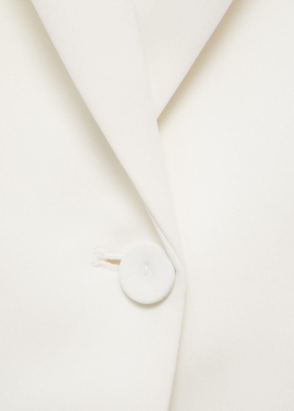 White Structured Suit Jacket, , large image number 4