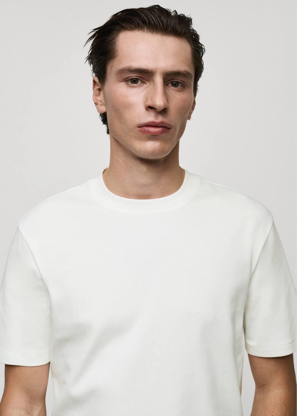 White Medium Weight Regular Fit T-Shirt, , large image number 1