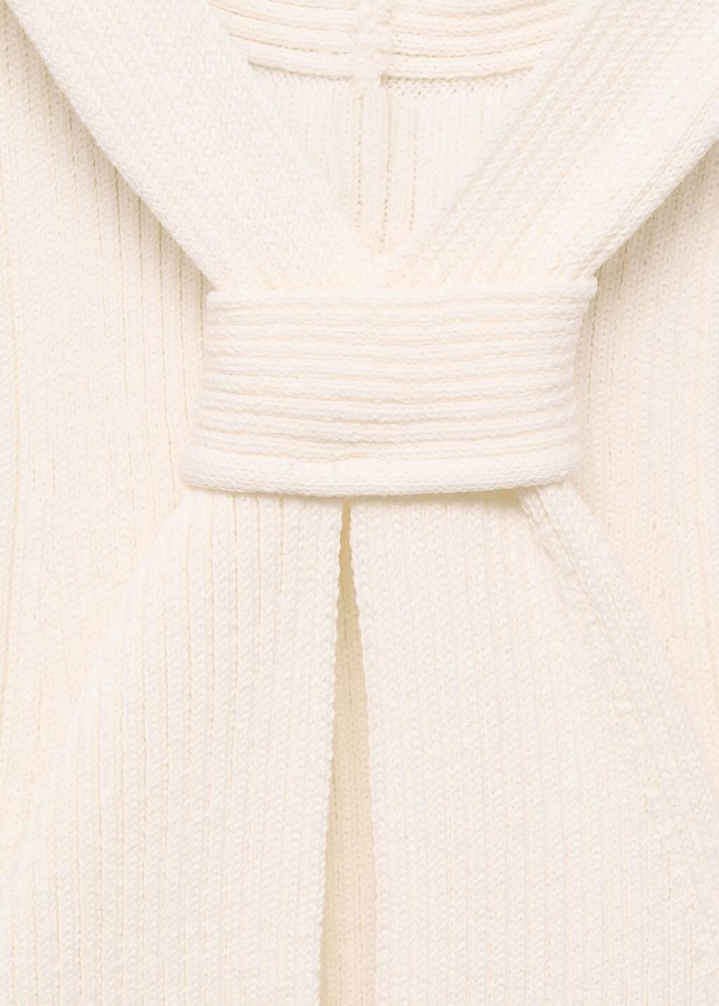 LIGHT BEIGE Halter-neck top with knot detail, , large image number 2