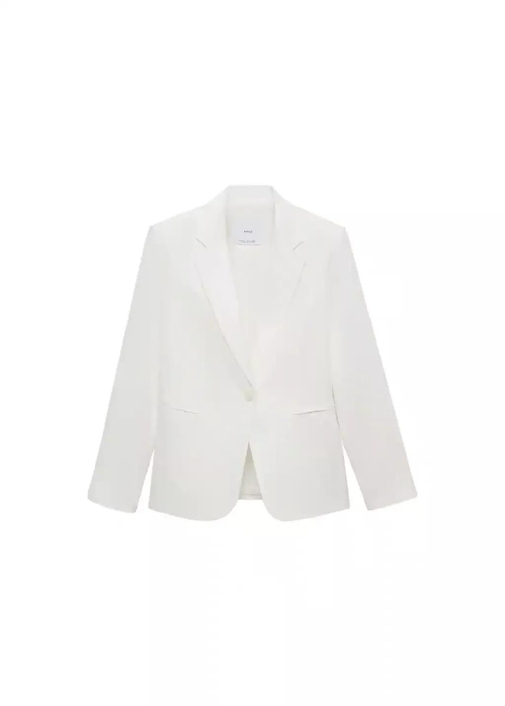 White Linen Suit Jacket, , large image number 2