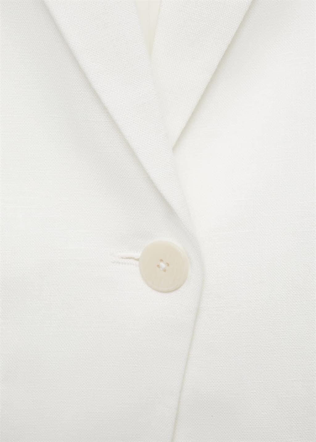 White Linen Suit Jacket, , large image number 3