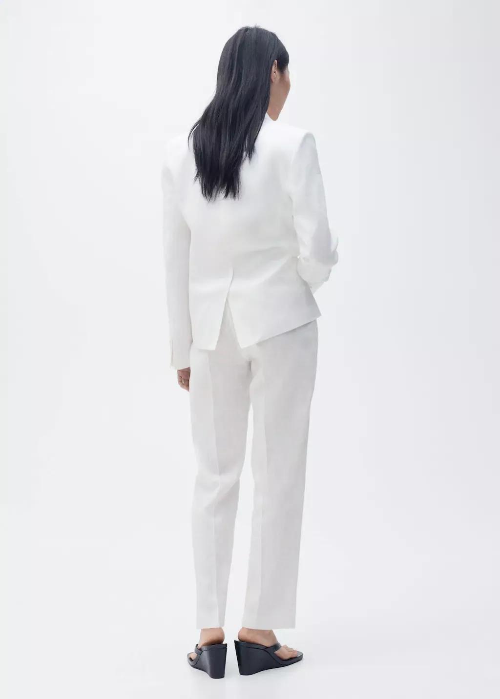 White Linen Suit Jacket, , large image number 5