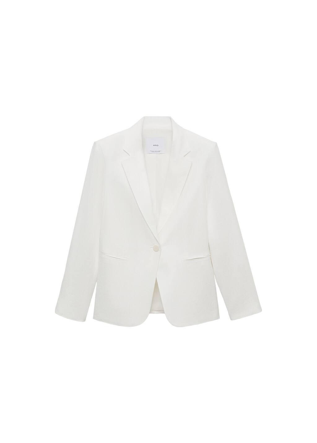White Linen Suit Jacket, , large image number 7