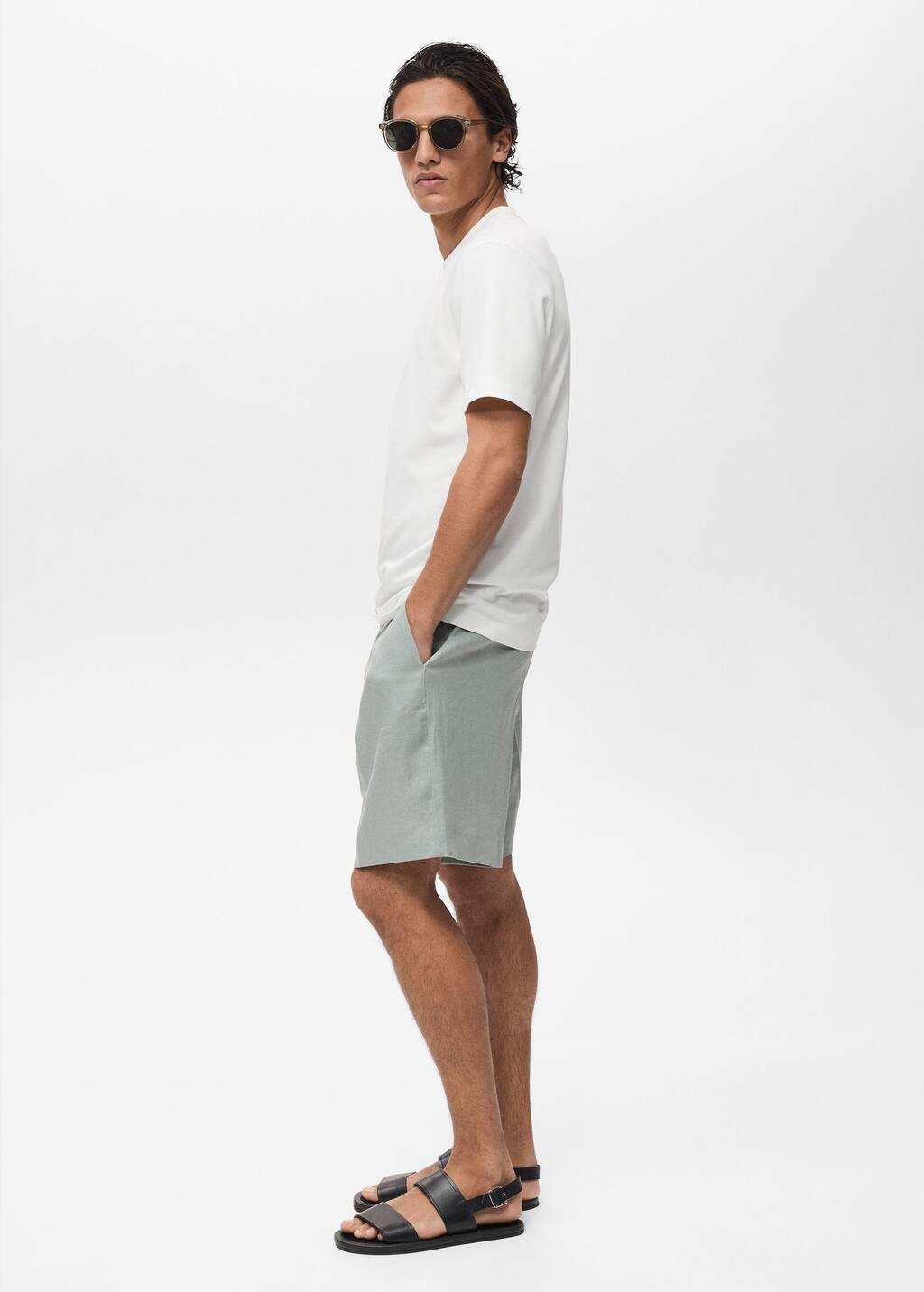 WHITE Short-sleeved lyocell t-shirt, , large image number 2