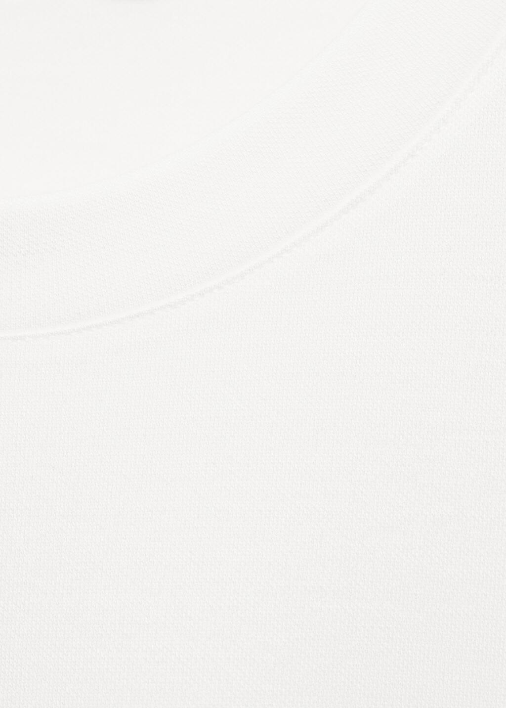 WHITE Short-sleeved lyocell t-shirt, , large image number 4