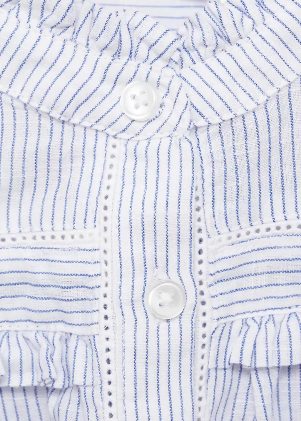 Blue Cheesecloth Blouse Striped Blouse, Kids Girls, , large image number 2