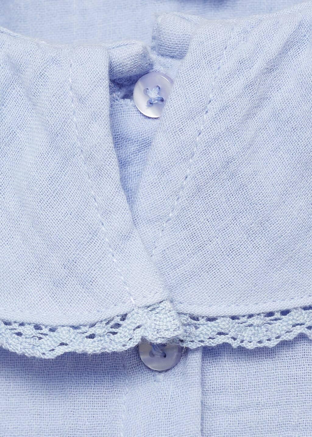 Blue Cheesecloth Blouse Striped Blouse, Kids Girls, , large image number 6