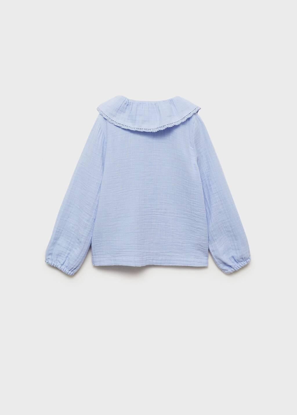 Blue Cheesecloth Blouse Striped Blouse, Kids Girls, , large image number 7