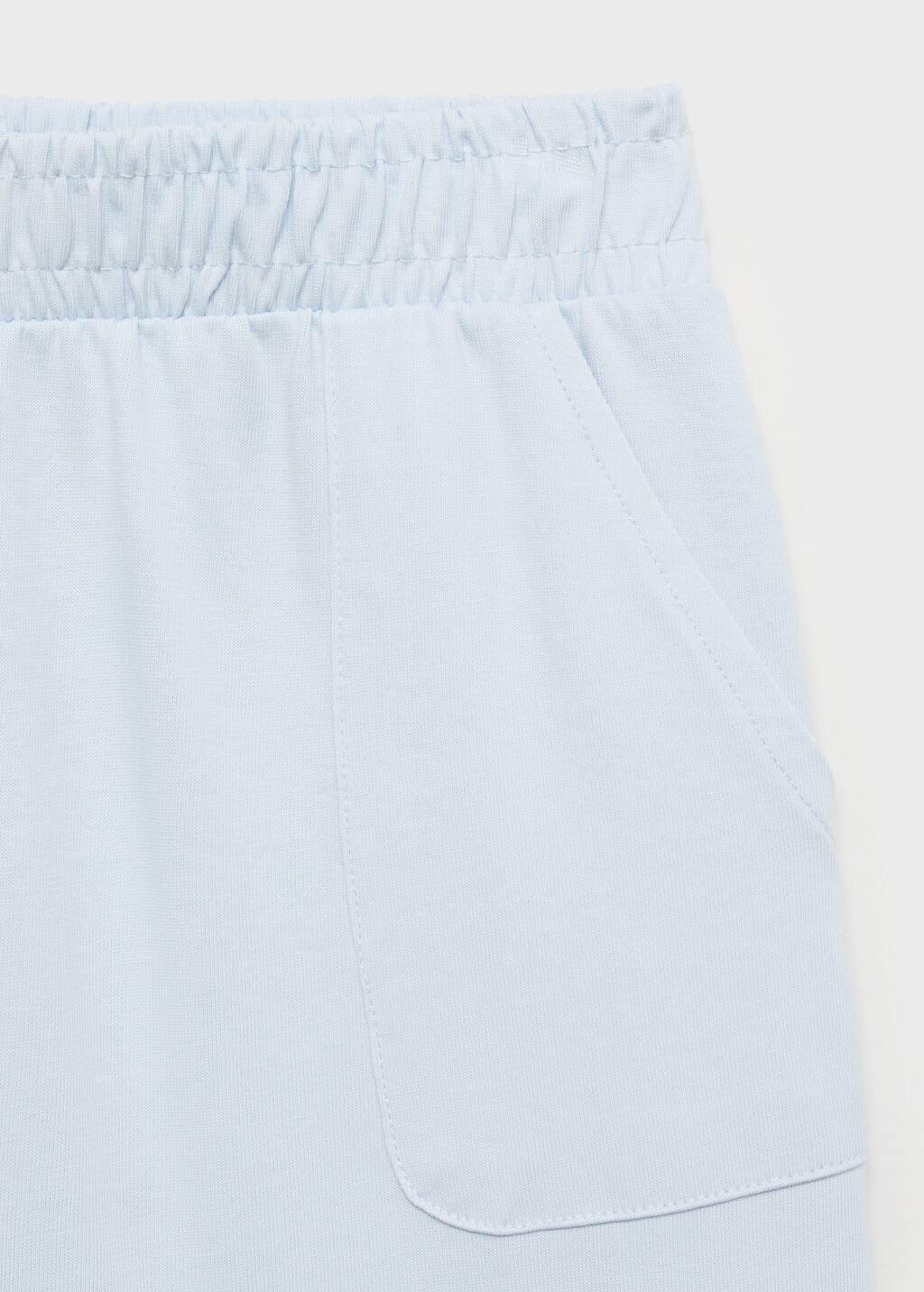 Blue Lt Pastel Elastic Waist Trousers, Kids Girl, , large image number 3