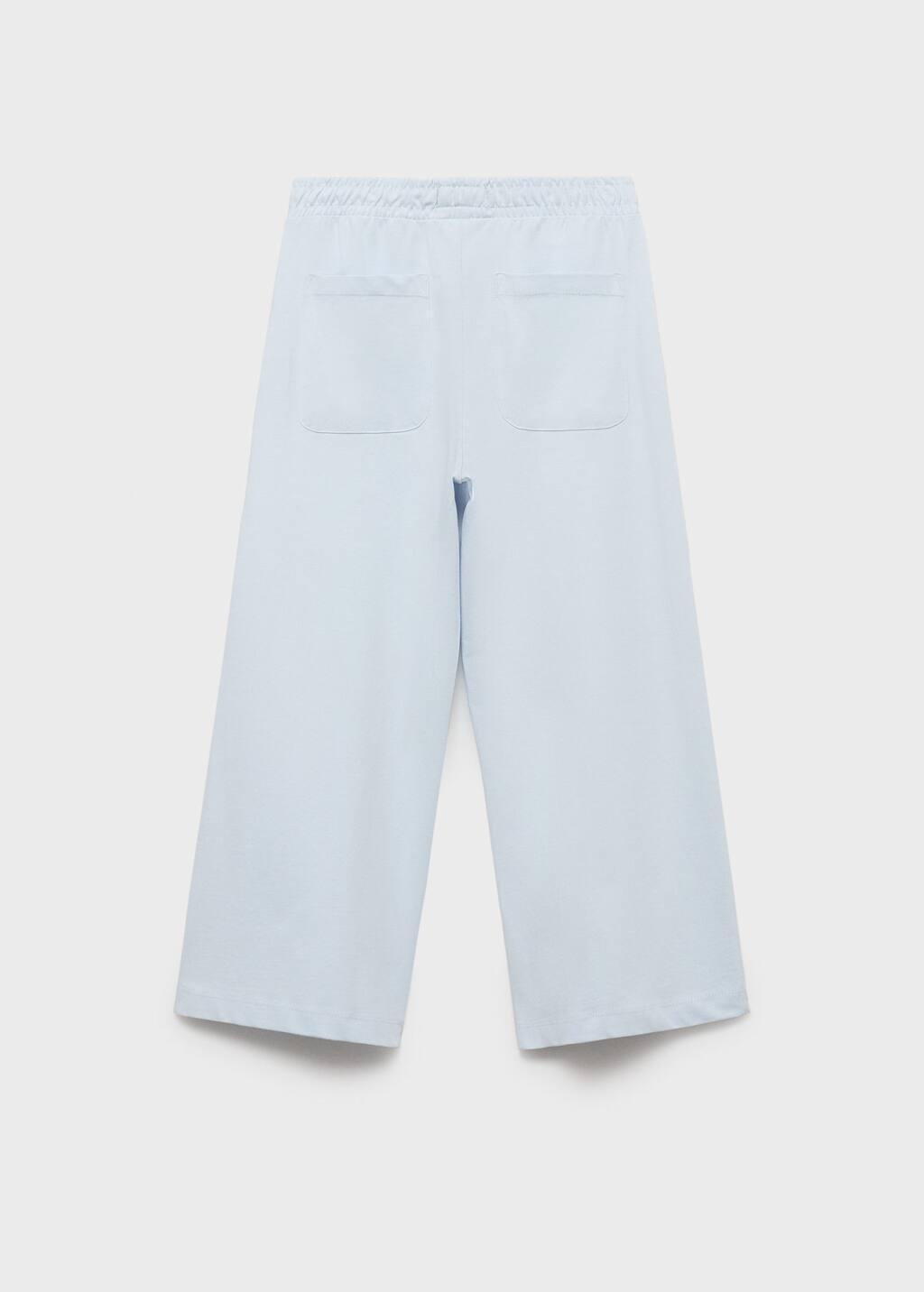 Blue Lt Pastel Elastic Waist Trousers, Kids Girl, , large image number 5