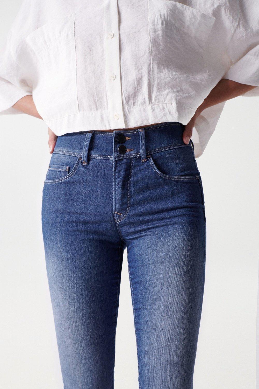 Blue Secret Push In Skinny Jeans, , large image number 1