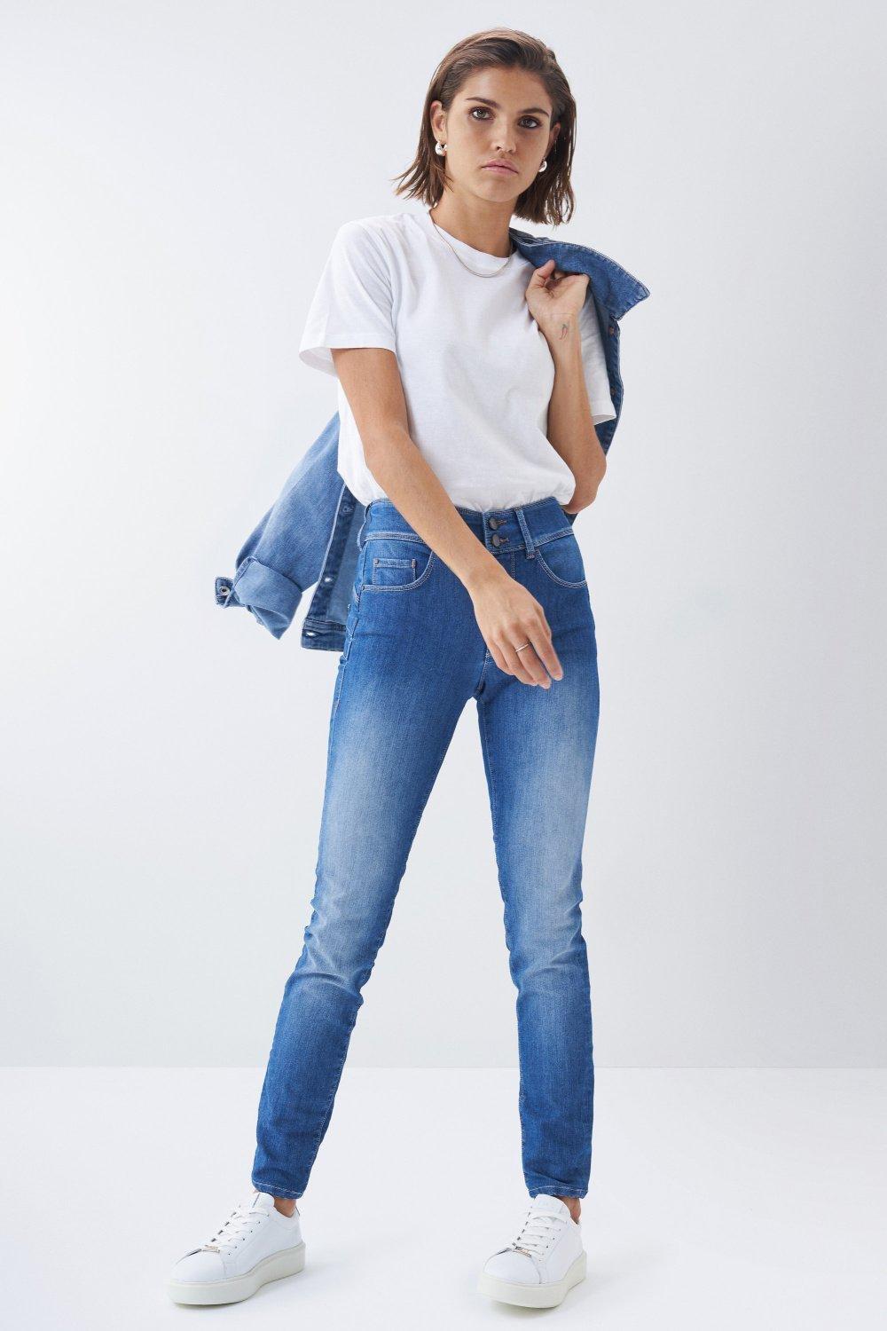Blue Secret Push In Skinny Jeans, , large image number 6