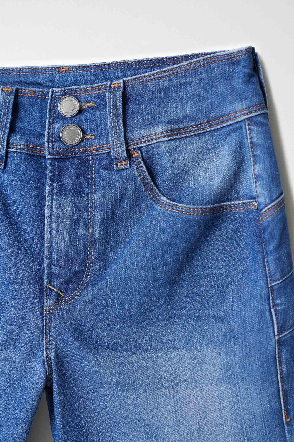 Blue Plain Casual Ankle-Length Trousers, , large image number 1