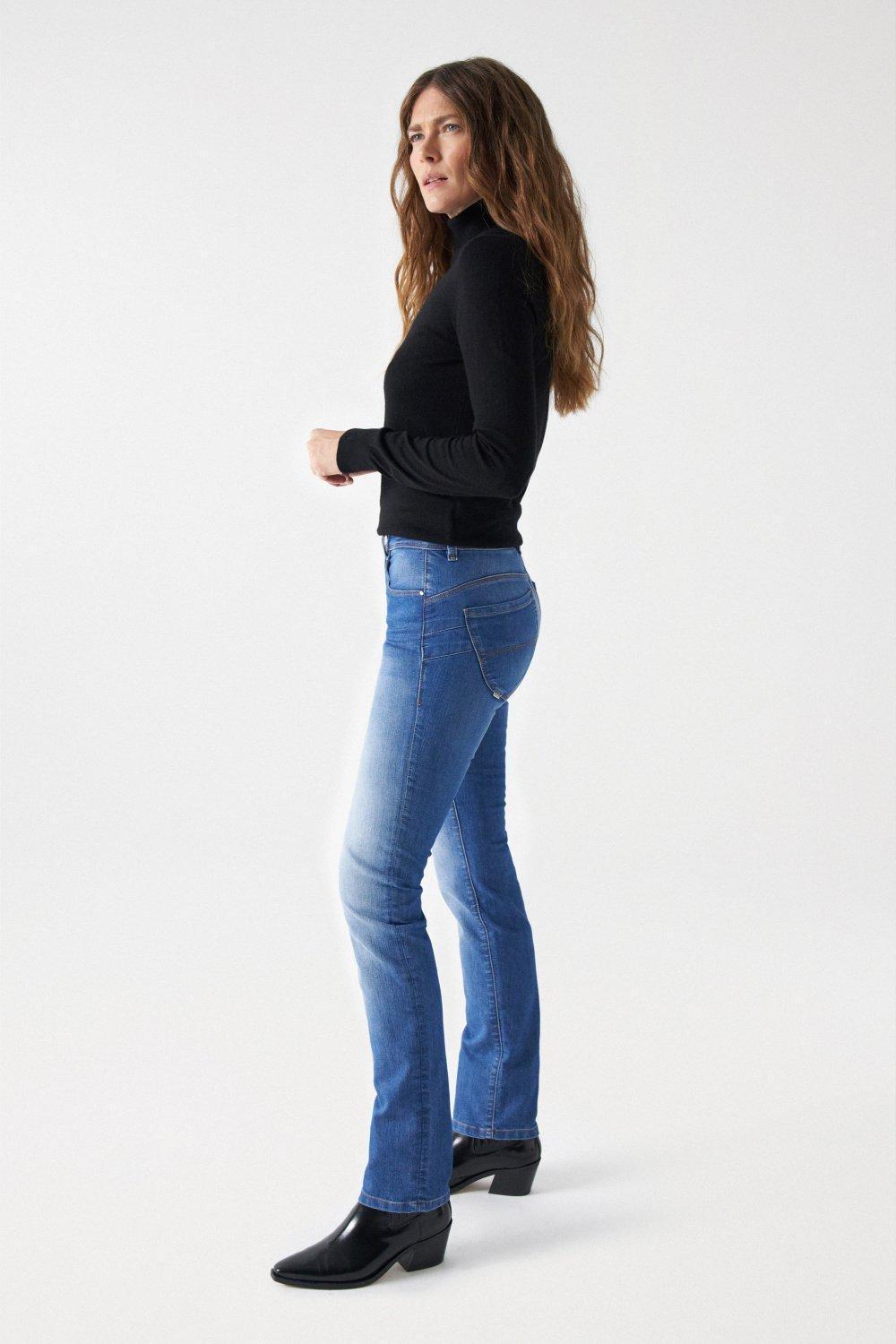 Blue Plain Casual Ankle-Length Trousers, , large image number 8