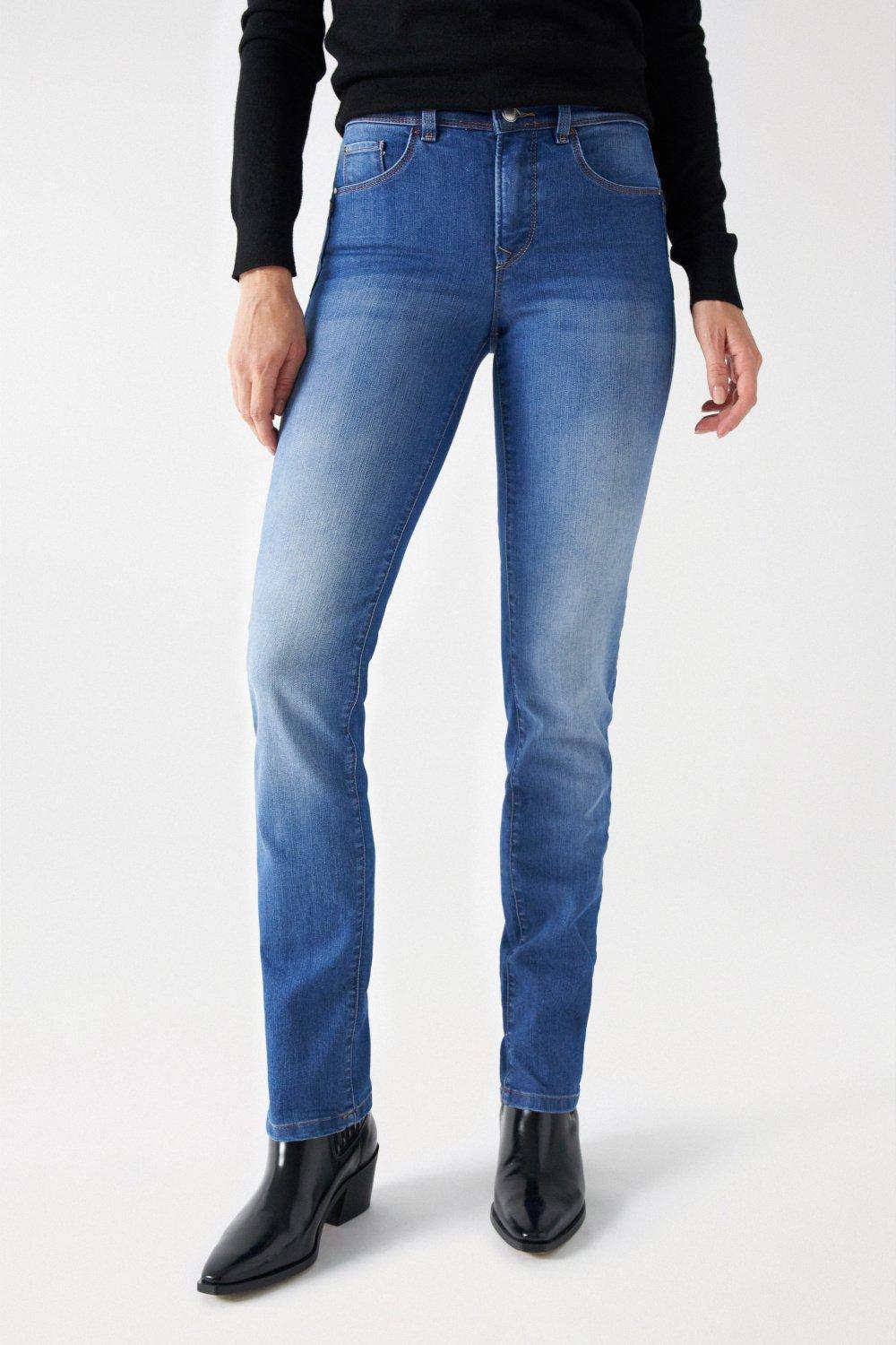 Plain Casual Ankle-Length Trousers, Blue, large image number 3