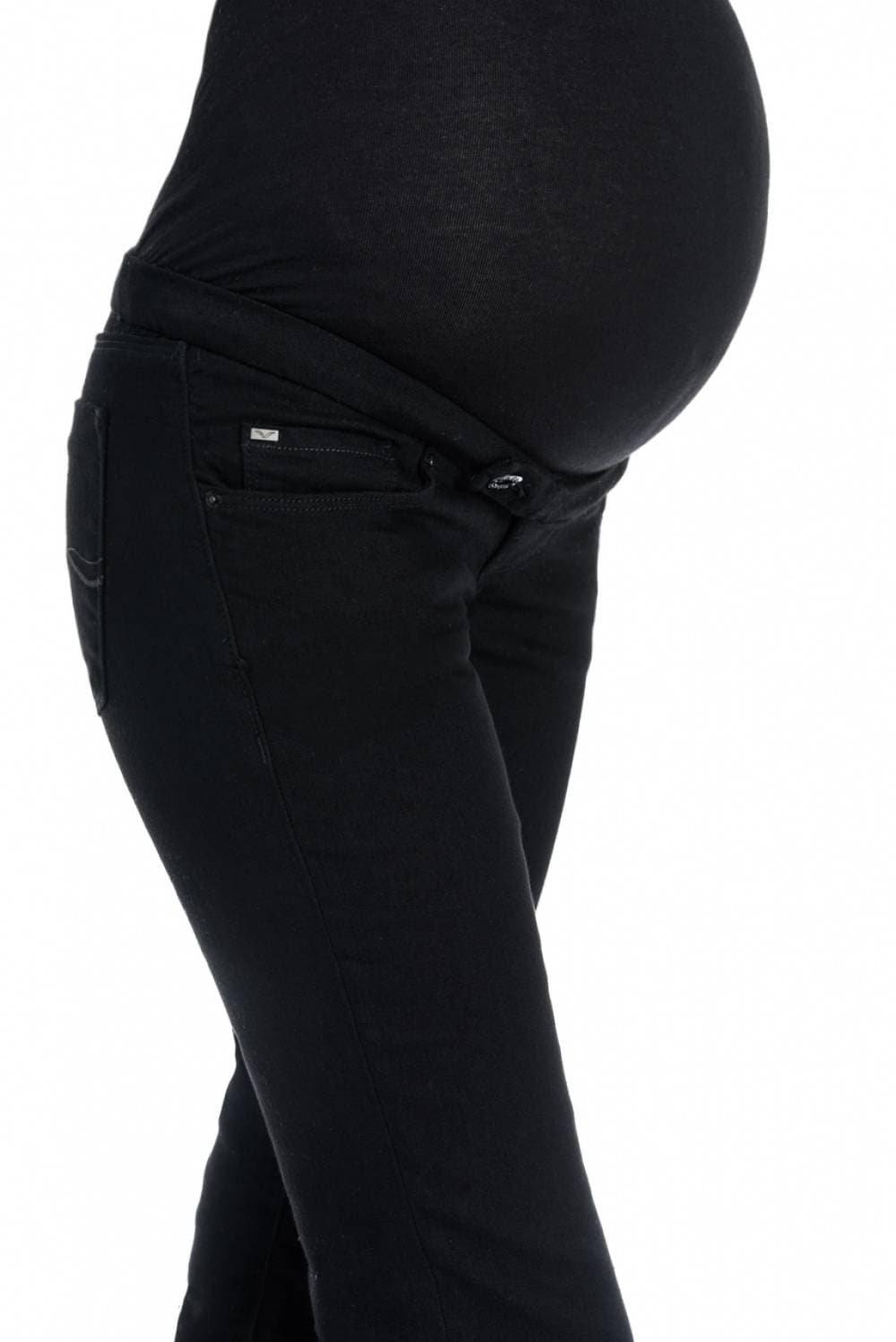Hope Capri Maternity Jeans In True Back Denim, Black, large image number 3