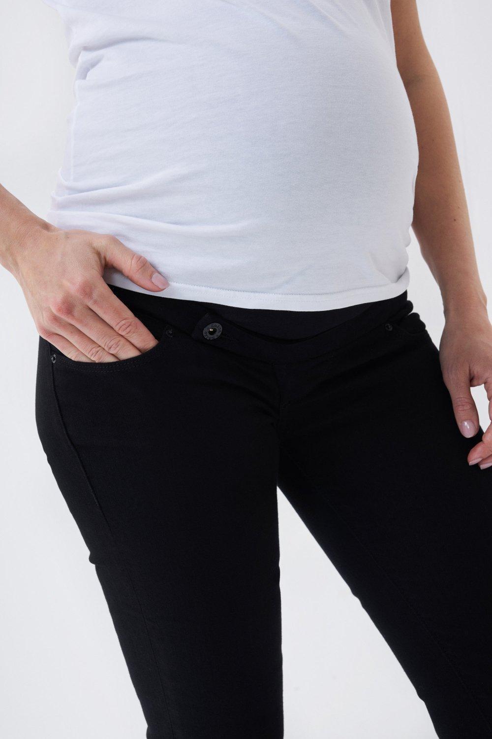 Hope Capri Maternity Jeans In True Back Denim, Black, large image number 4