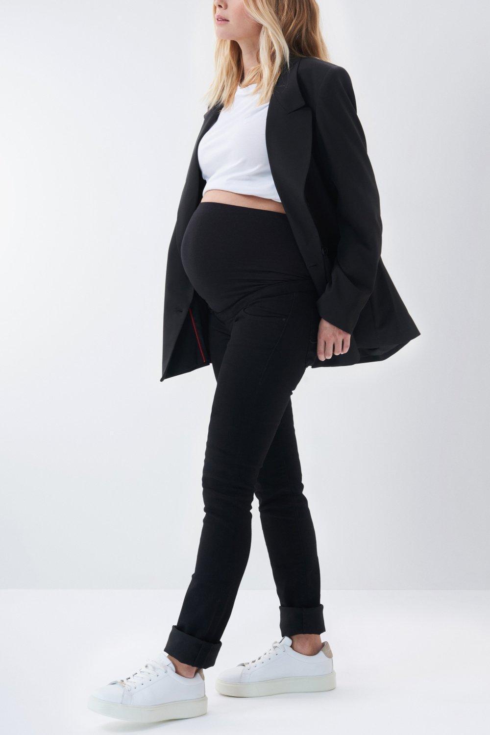 Hope Capri Maternity Jeans In True Back Denim, Black, large image number 5