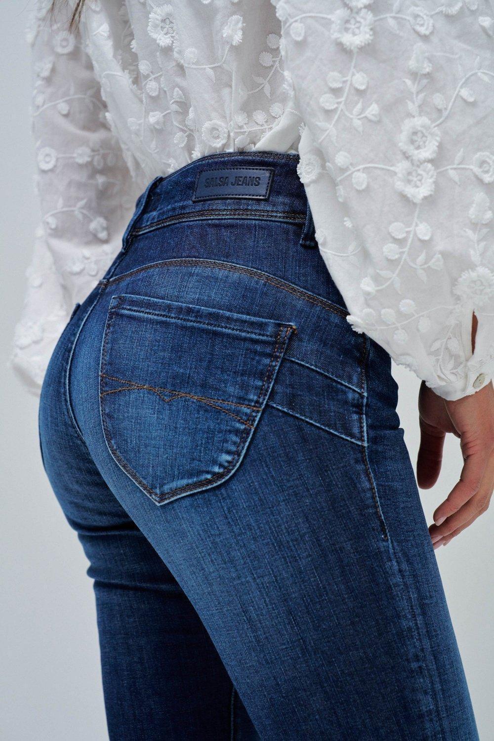 Salsa Jeans - Blue Secret Push In Slim Jeans With Rinsed Effect