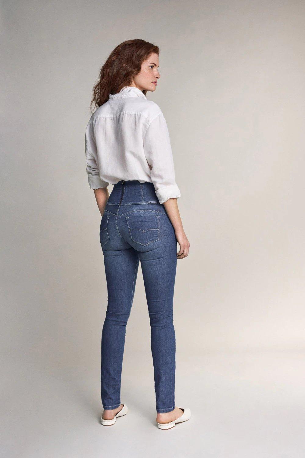 Diva Slim Jeans, Blue, large image number 3