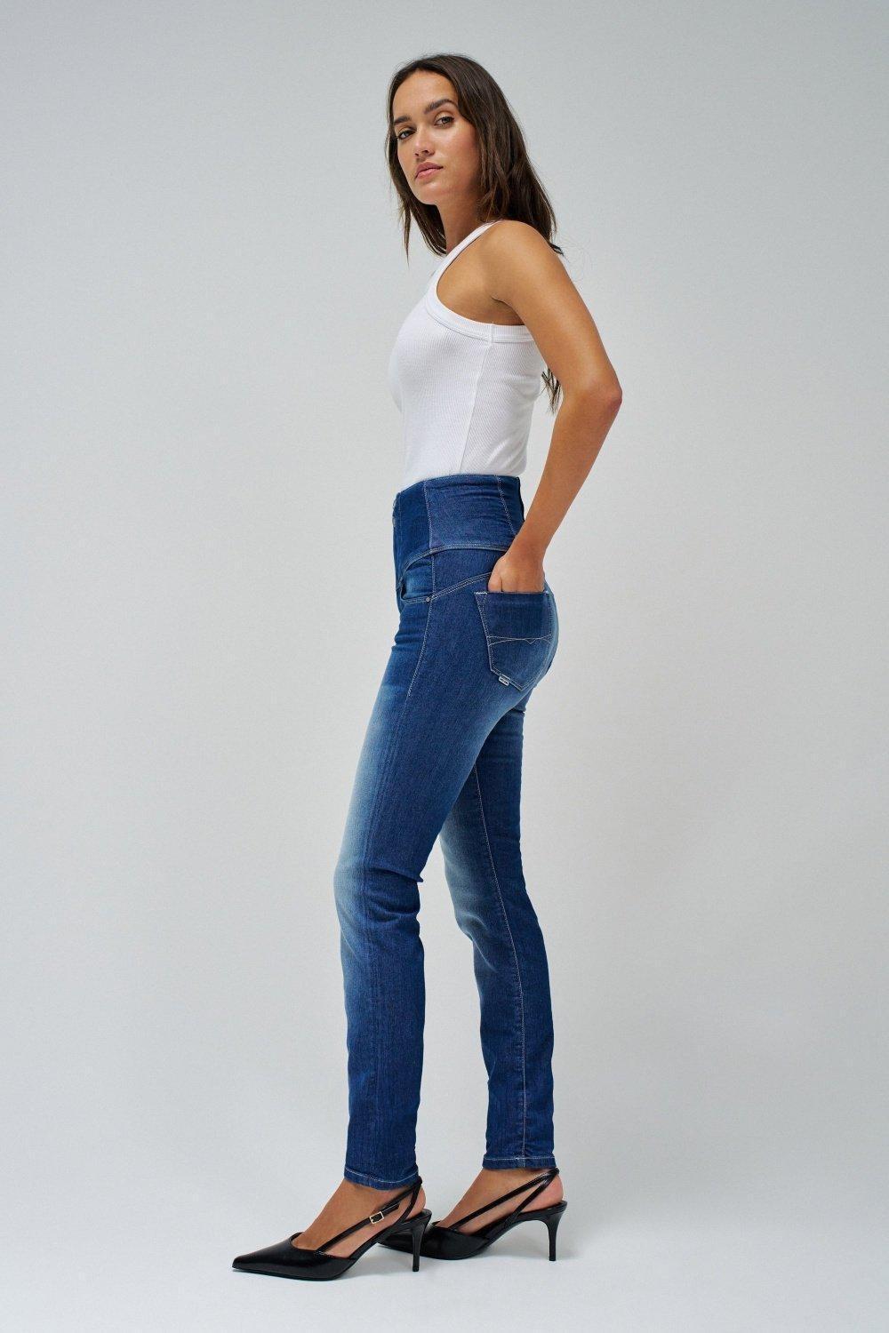 Diva Slim Jeans, Blue, large image number 3