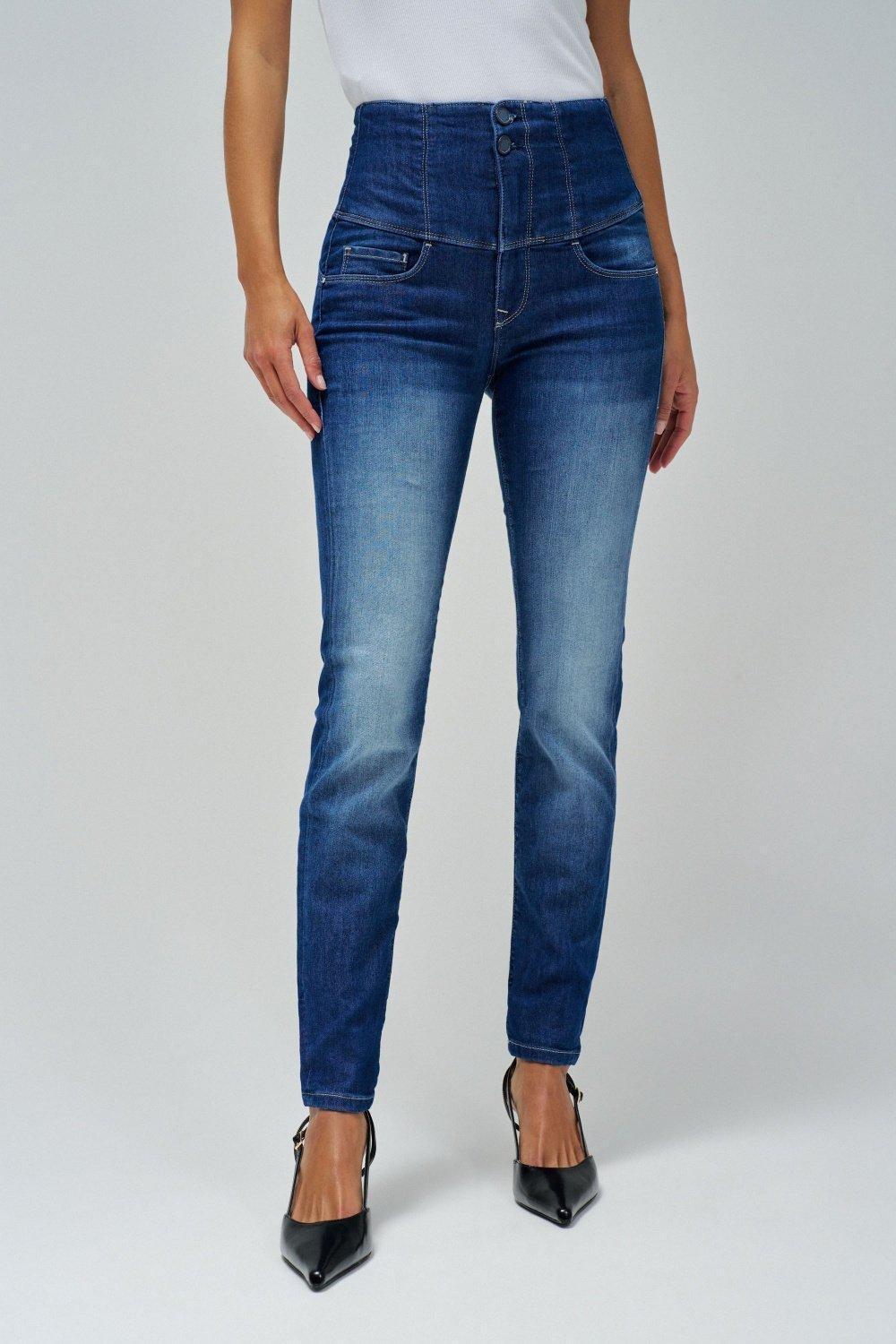 Diva Slim Jeans, Blue, large image number 4