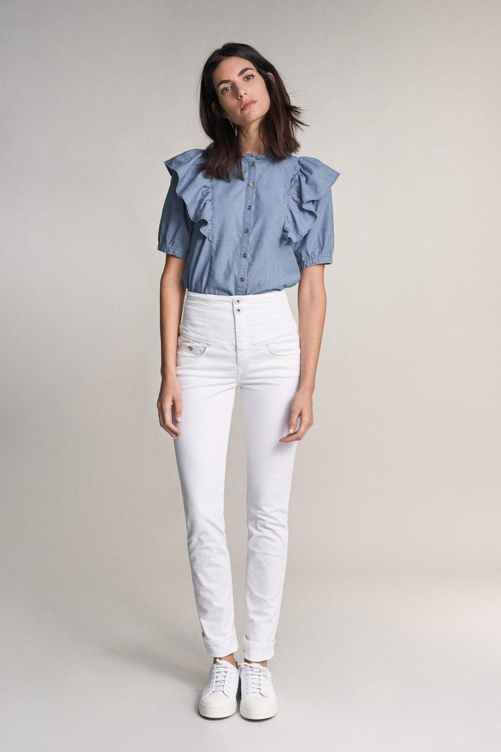 White Diva Slim Slimming Jeans, , large image number 0