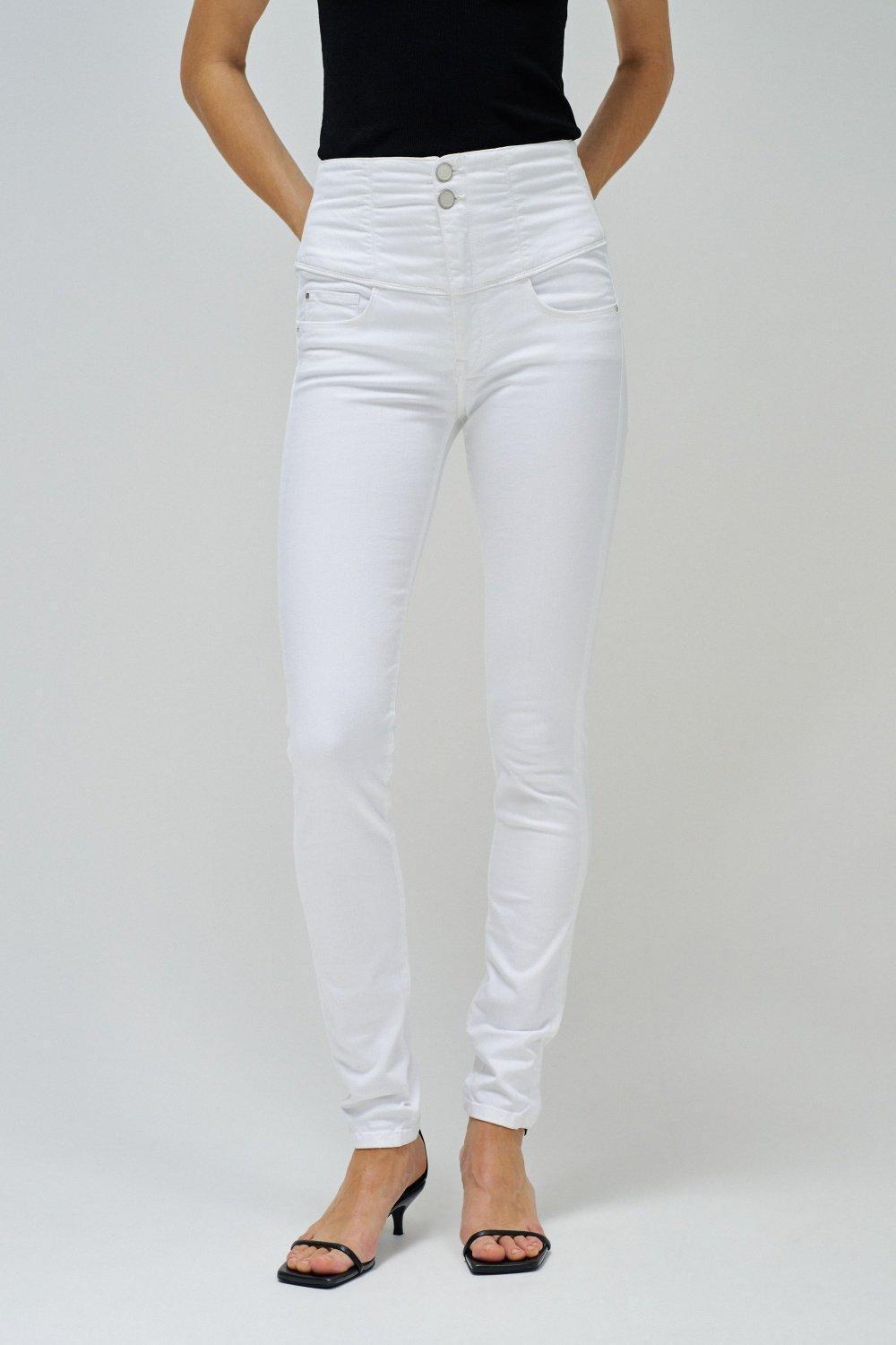 White Diva Slim Slimming Jeans, , large image number 1