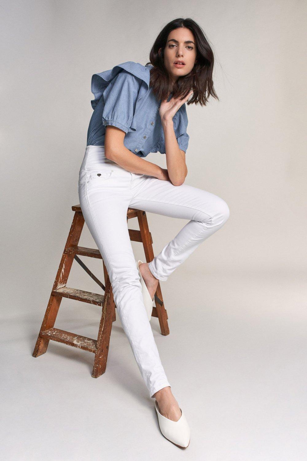 White Diva Slim Slimming Jeans, , large image number 2