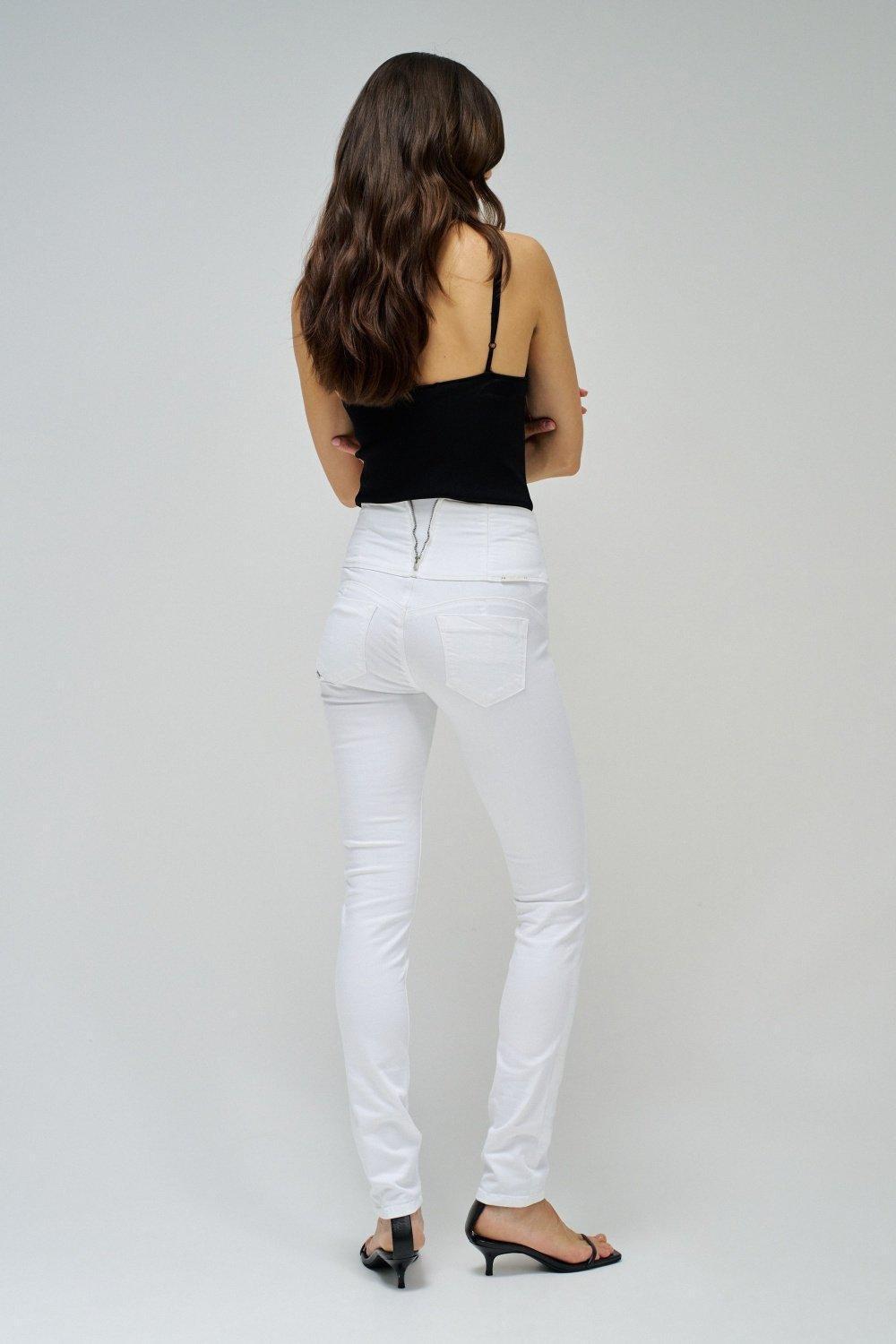 White Diva Slim Slimming Jeans, , large image number 7