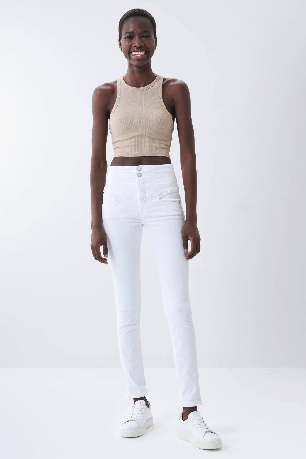 White Diva Slim Slimming Jeans, , large image number 10