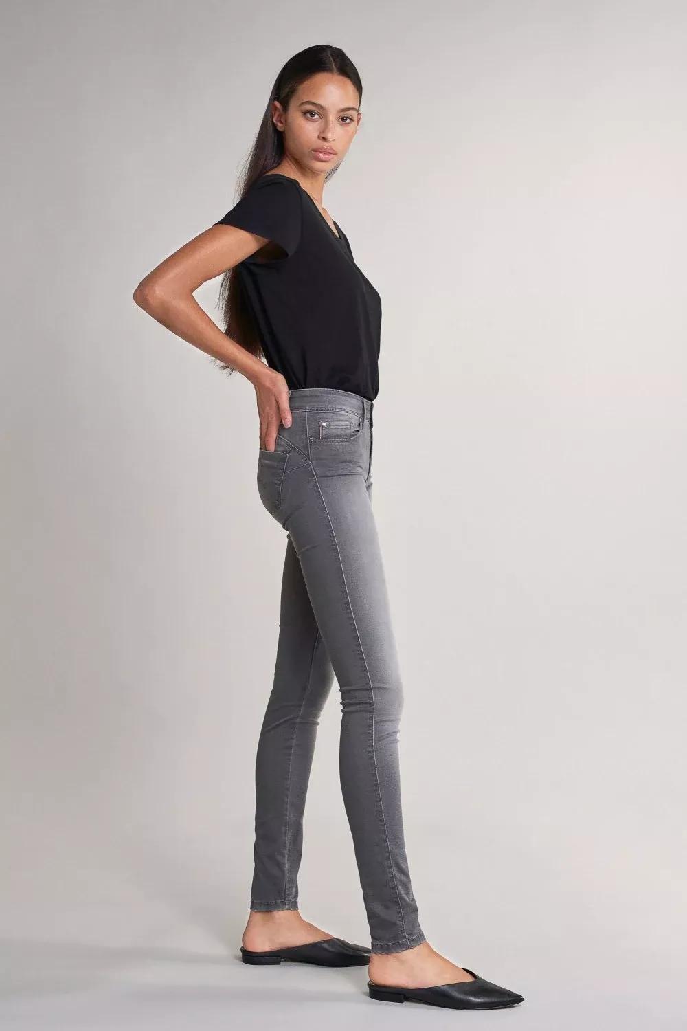 Grey Push Up Jeans With Skinny Leg, , large image number 0