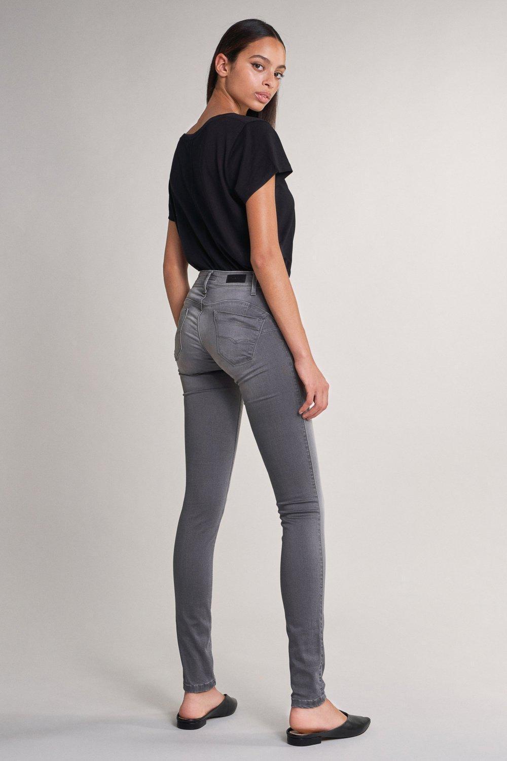 Grey Push Up Jeans With Skinny Leg, , large image number 2