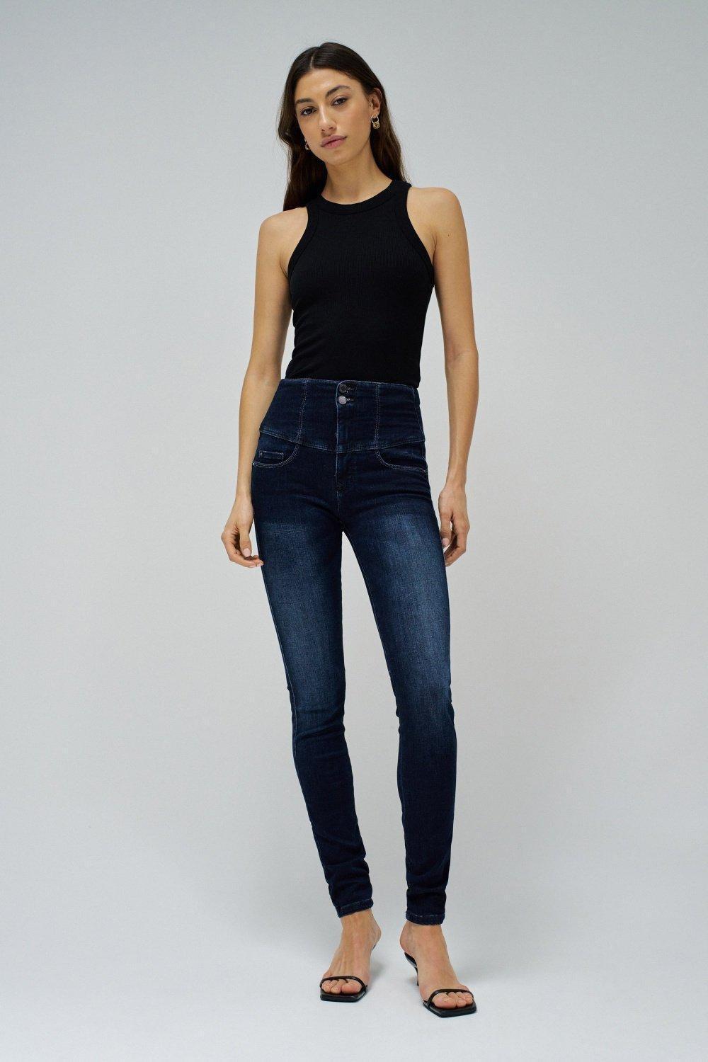 Blue Diva Skinny Slimming Jeans, , large image number 1