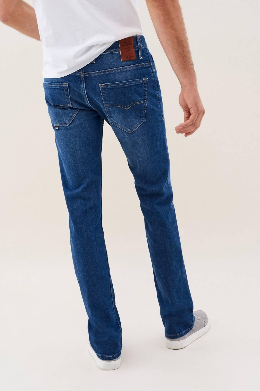 Blue Navarro Straight Jeans In Medium-Dark Rinse, , large image number 3
