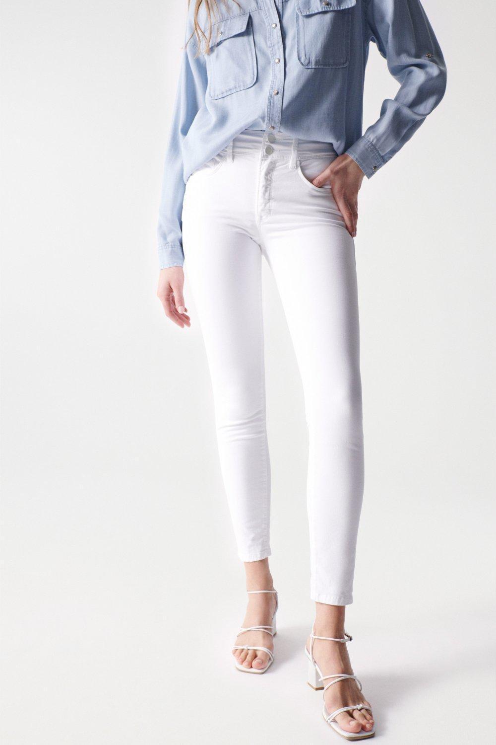 White Secret Push In Skinny Jeans, , large image number 0