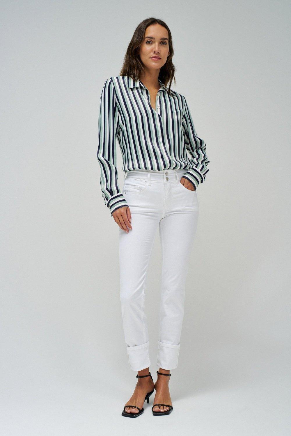 White Secret Push In Slim Jeans, , large image number 1